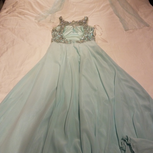 Aqua PromGirl Prom Dress Size Large - Picture 6 of 7